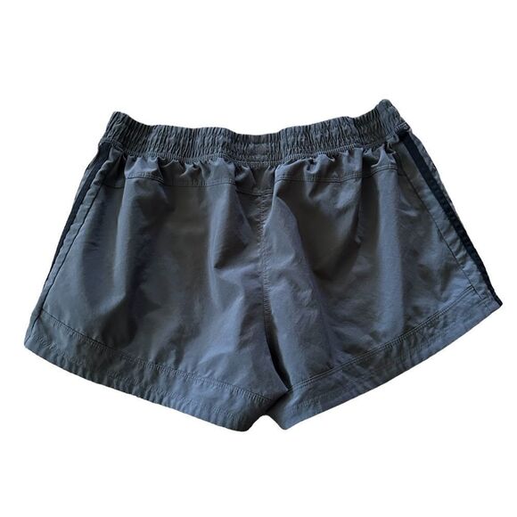 Adidas Gray Black Striped Athletic Running Workout Shorts - Picture 3 of 7